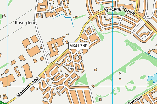 MK41 7NP map - OS VectorMap District (Ordnance Survey)