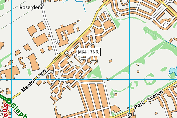 MK41 7NR map - OS VectorMap District (Ordnance Survey)
