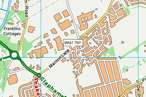 MK41 7NY map - OS VectorMap District (Ordnance Survey)