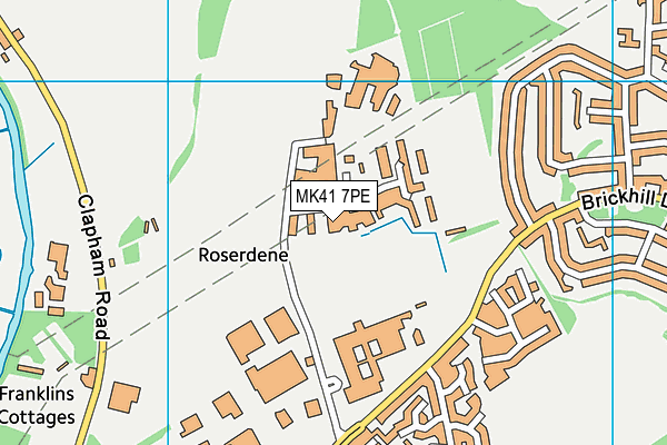 MK41 7PE map - OS VectorMap District (Ordnance Survey)