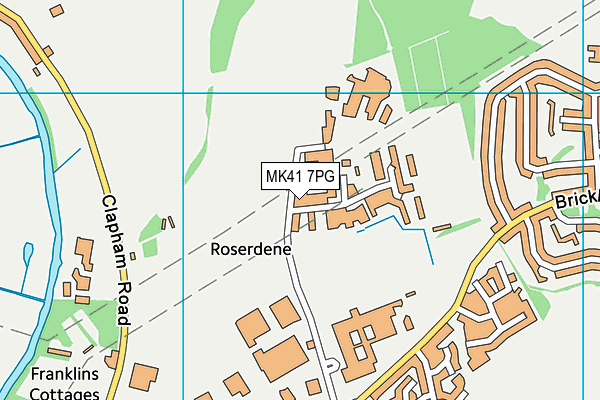 MK41 7PG map - OS VectorMap District (Ordnance Survey)