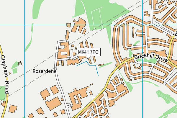 MK41 7PQ map - OS VectorMap District (Ordnance Survey)