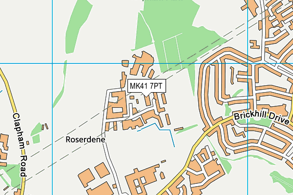 MK41 7PT map - OS VectorMap District (Ordnance Survey)