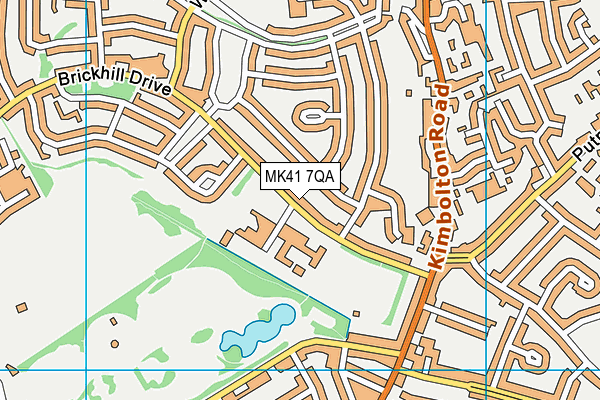MK41 7QA map - OS VectorMap District (Ordnance Survey)