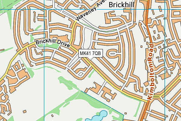 MK41 7QB map - OS VectorMap District (Ordnance Survey)