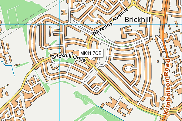 MK41 7QE map - OS VectorMap District (Ordnance Survey)