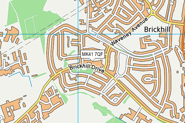 MK41 7QF map - OS VectorMap District (Ordnance Survey)