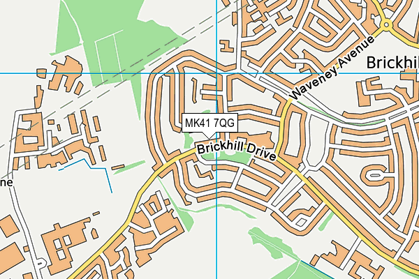 MK41 7QG map - OS VectorMap District (Ordnance Survey)