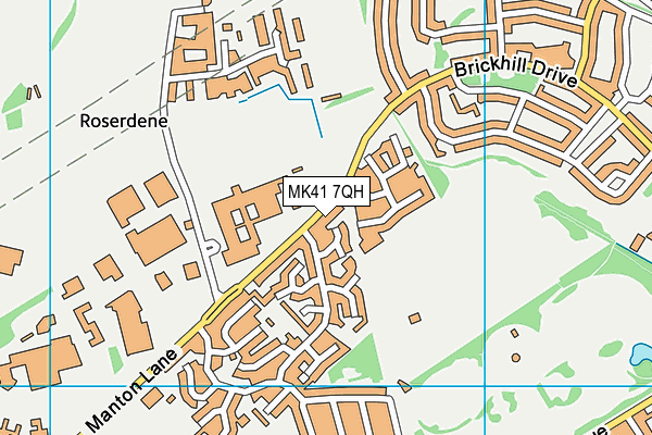MK41 7QH map - OS VectorMap District (Ordnance Survey)