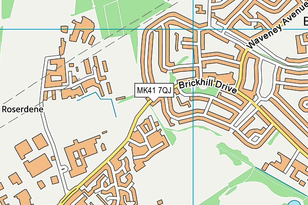 MK41 7QJ map - OS VectorMap District (Ordnance Survey)