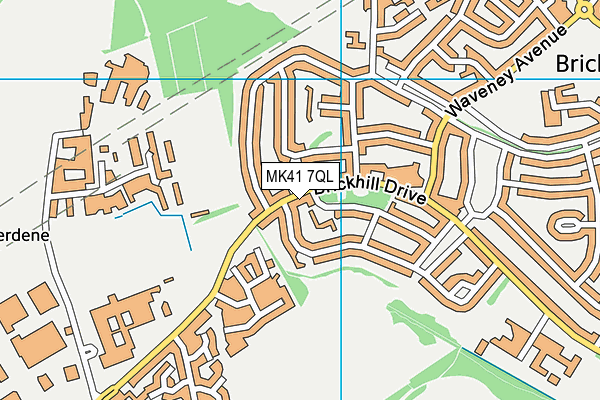 MK41 7QL map - OS VectorMap District (Ordnance Survey)