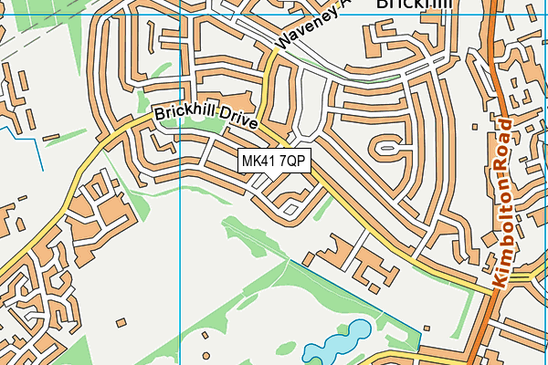 MK41 7QP map - OS VectorMap District (Ordnance Survey)