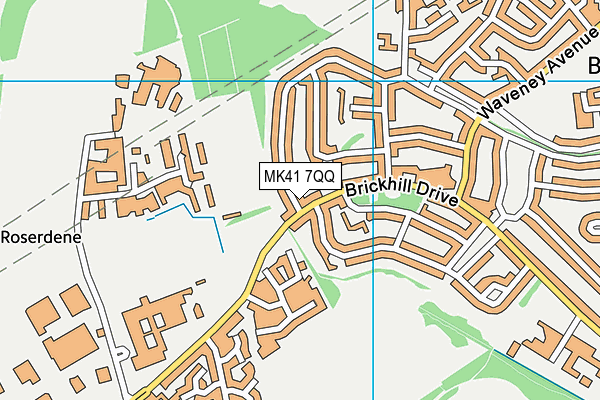 MK41 7QQ map - OS VectorMap District (Ordnance Survey)