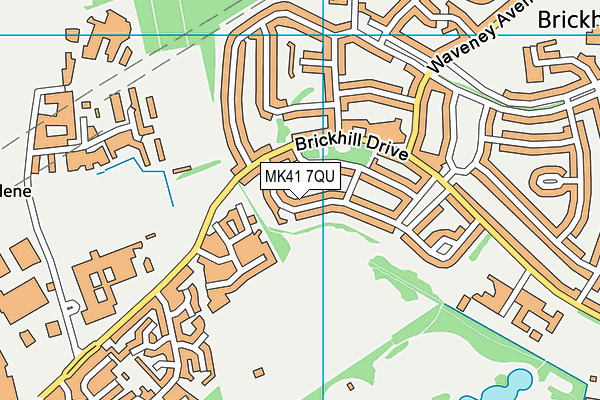 MK41 7QU map - OS VectorMap District (Ordnance Survey)