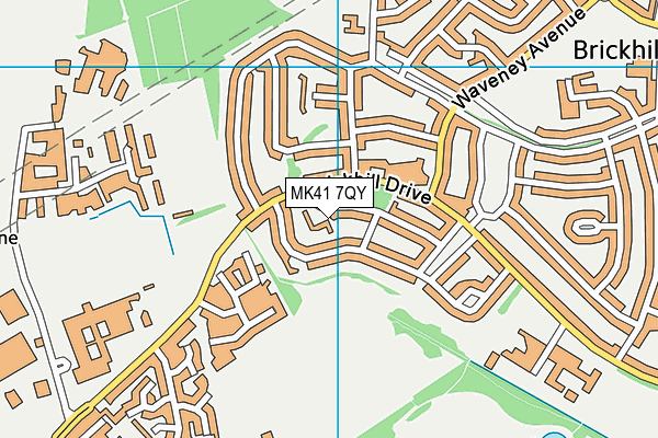 MK41 7QY map - OS VectorMap District (Ordnance Survey)