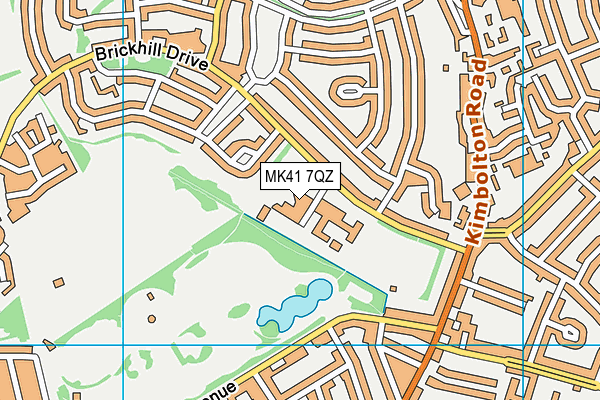 Pilgrims School map (MK41 7QZ) - OS VectorMap District (Ordnance Survey)