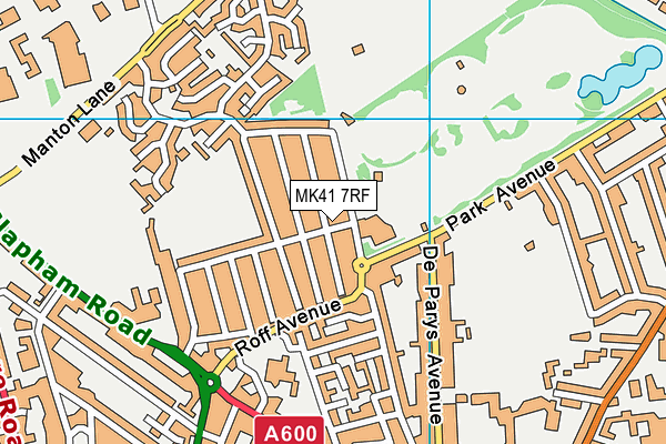 MK41 7RF map - OS VectorMap District (Ordnance Survey)