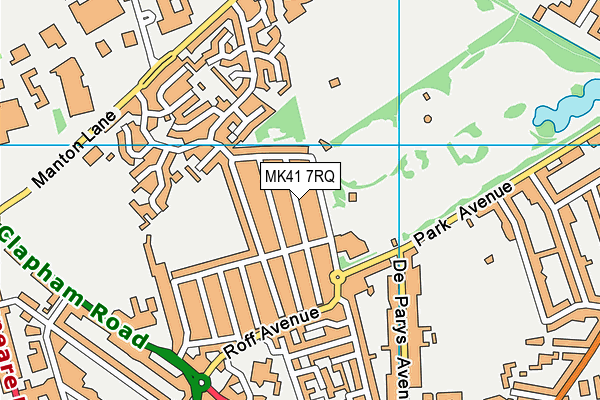 MK41 7RQ map - OS VectorMap District (Ordnance Survey)