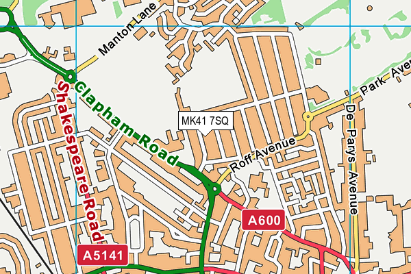 MK41 7SQ map - OS VectorMap District (Ordnance Survey)