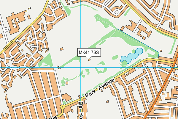 MK41 7SS map - OS VectorMap District (Ordnance Survey)