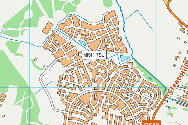 MK41 7SU map - OS VectorMap District (Ordnance Survey)