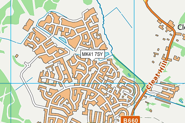 MK41 7SY map - OS VectorMap District (Ordnance Survey)