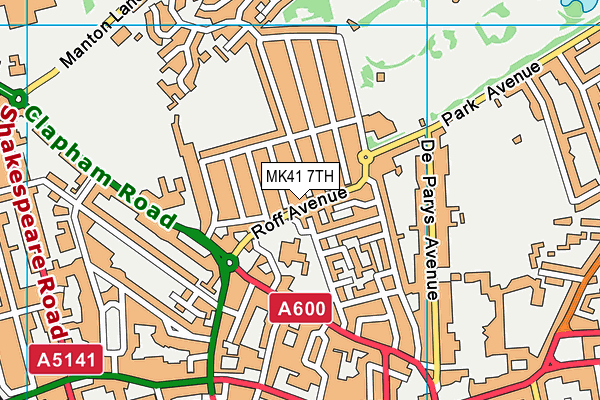 MK41 7TH map - OS VectorMap District (Ordnance Survey)