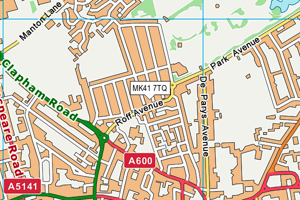 MK41 7TQ map - OS VectorMap District (Ordnance Survey)