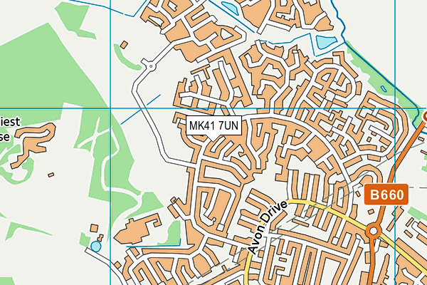 MK41 7UN map - OS VectorMap District (Ordnance Survey)