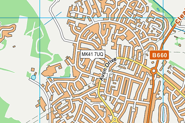 MK41 7UQ map - OS VectorMap District (Ordnance Survey)