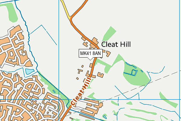 MK41 8AN map - OS VectorMap District (Ordnance Survey)