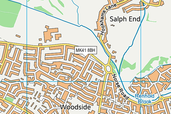 MK41 8BH map - OS VectorMap District (Ordnance Survey)