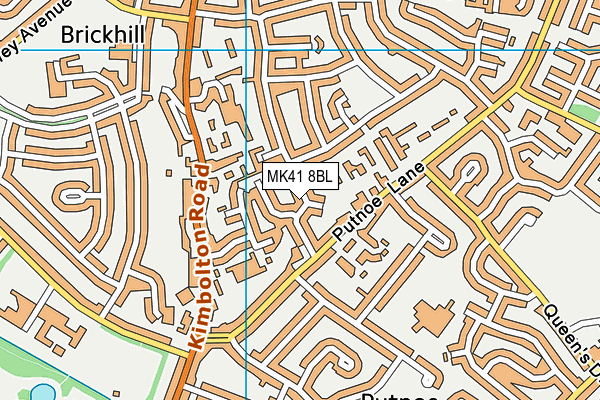 MK41 8BL map - OS VectorMap District (Ordnance Survey)