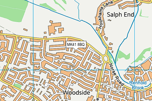 MK41 8BQ map - OS VectorMap District (Ordnance Survey)