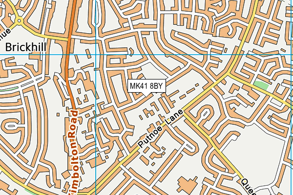 MK41 8BY map - OS VectorMap District (Ordnance Survey)