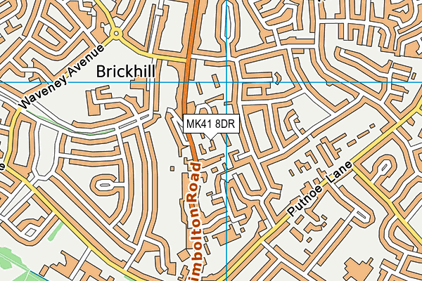 MK41 8DR map - OS VectorMap District (Ordnance Survey)