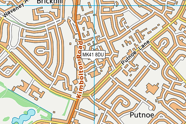 MK41 8DU map - OS VectorMap District (Ordnance Survey)