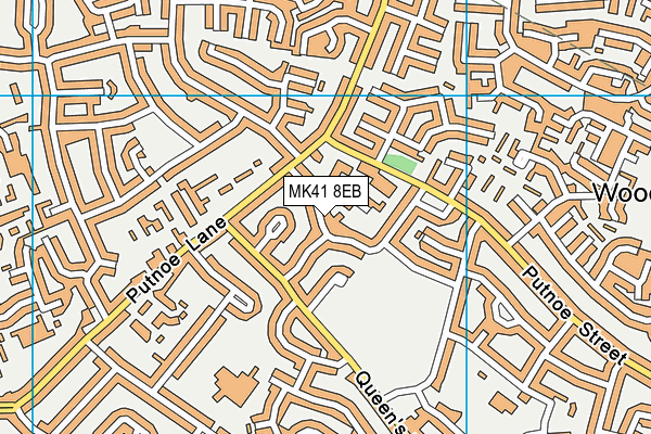 MK41 8EB map - OS VectorMap District (Ordnance Survey)