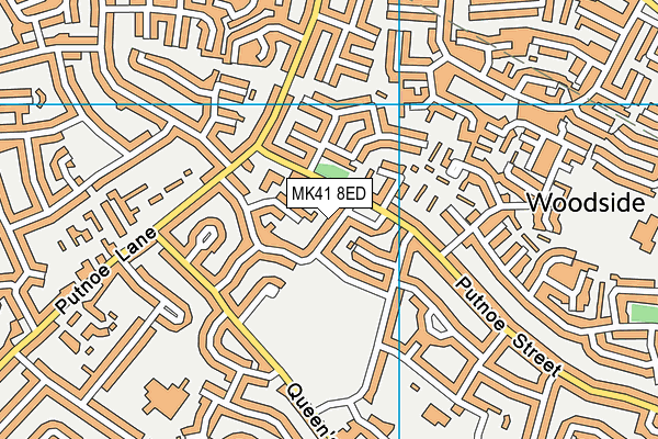 MK41 8ED map - OS VectorMap District (Ordnance Survey)