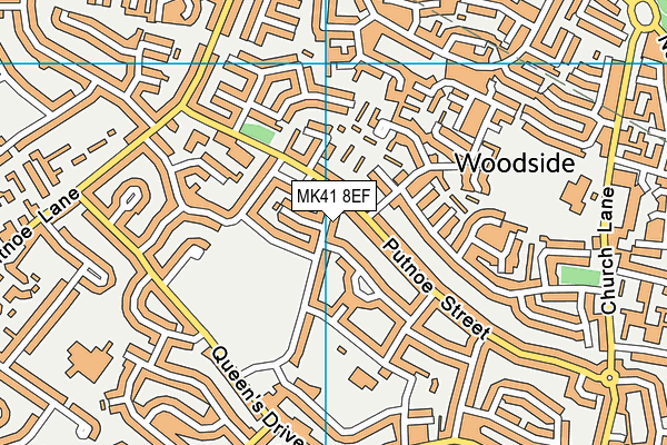 MK41 8EF map - OS VectorMap District (Ordnance Survey)