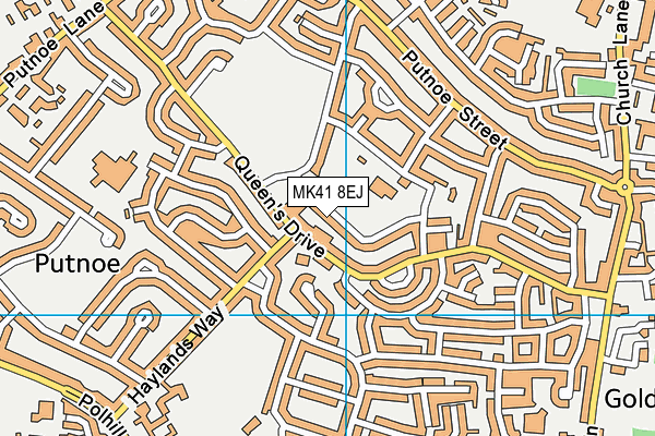 MK41 8EJ map - OS VectorMap District (Ordnance Survey)