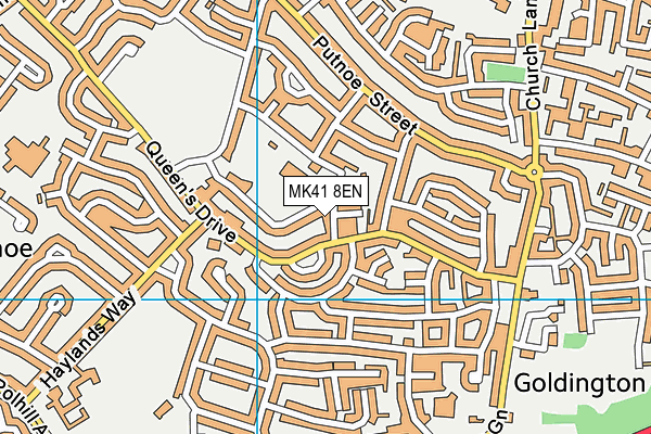 MK41 8EN map - OS VectorMap District (Ordnance Survey)