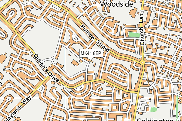 MK41 8EP map - OS VectorMap District (Ordnance Survey)