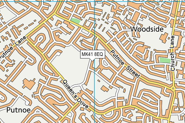 MK41 8EQ map - OS VectorMap District (Ordnance Survey)