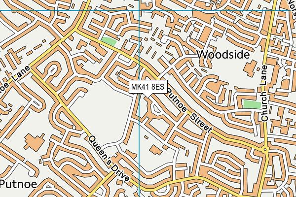 MK41 8ES map - OS VectorMap District (Ordnance Survey)