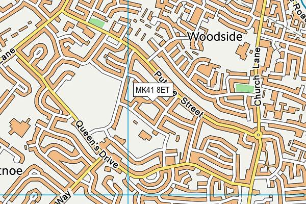 MK41 8ET map - OS VectorMap District (Ordnance Survey)