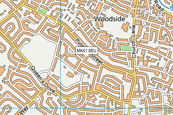 MK41 8EU map - OS VectorMap District (Ordnance Survey)