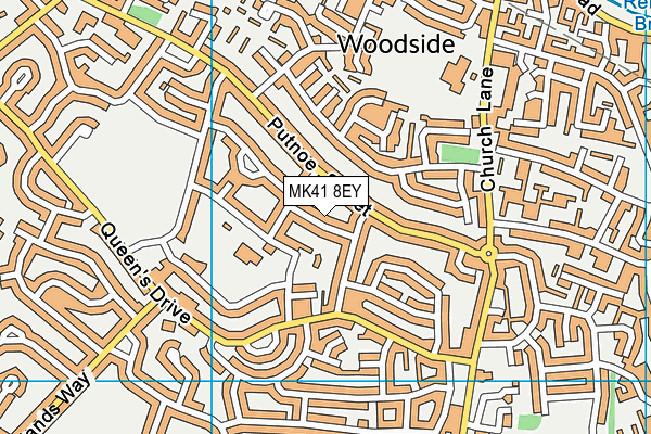 MK41 8EY map - OS VectorMap District (Ordnance Survey)