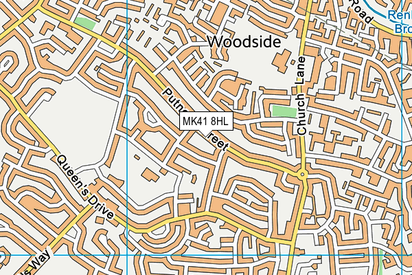 MK41 8HL map - OS VectorMap District (Ordnance Survey)