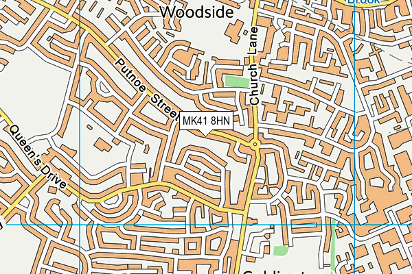 MK41 8HN map - OS VectorMap District (Ordnance Survey)